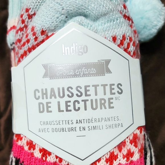 NEW Indigo Kids Non-Skip Pom-Pom Reading Socks Size S - M - Picture 5 of 9